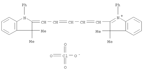 3H-Indolium, 2-[5-(1,3-dihydro-3,3-dimethyl-1-phenyl-2H-indol-2-ylidene)-1,3-pentadien-1-yl]-3,3-dimethyl-1-phenyl-, perchlorate (1:1)